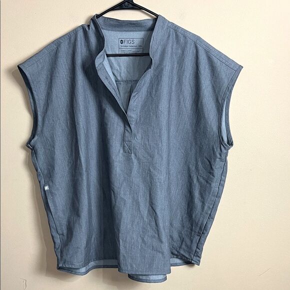 FIGS Women’s Size XXL Gray Graphite “Rafaela” Oversized Scrub Top WXXSW1003 - Picture 2 of 11